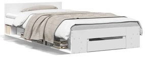 Estrutura cama c/ gaveta 90x190 cm derivados de madeira branco