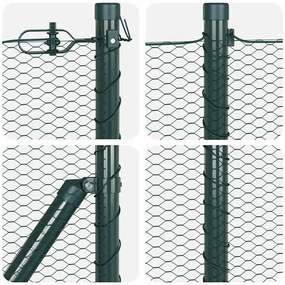 Cerca Hexagonal vidaXL Verde 0.8x25 m Aço