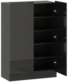 HOMCOM Sapateira para Entrada com Prateleiras Ajustáveis para 20 Pares de Sapatos 72x34,5x103 cm Preto
