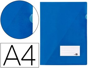 Bolsa Dossier Din A4 Polipropileno 180 Microns Azul Translúcido