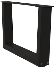 Pés para mesa de centro em V 2 peças preto 50x(30-31,3) cm aço