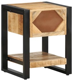 Mesa de cabeceira 35x34x45 cm madeira maciça manga áspera