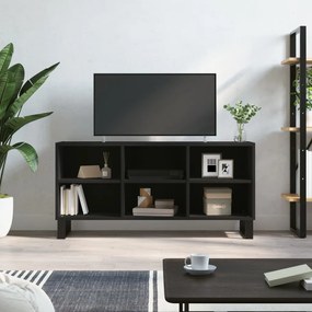 vidaXL Armário de TV 103,5x30x50 cm derivados de madeira preto