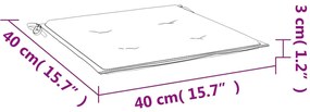 Almofadões p/ cadeira 4pcs 40x40x3cm tecido padrão folhas