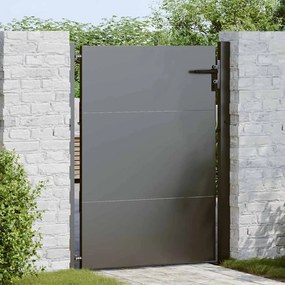 Portão de Jardim Preto 105 x 150 cm Aço com Revestimento em Pó