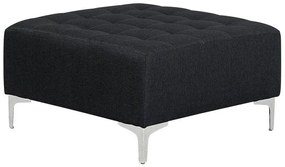 Sofá de canto 4 lugares com repousa-pés em tecido cinzento grafite à direita ABERDEEN Beliani