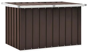 Caixa de arrumação para jardim 109x67x65 cm castanho