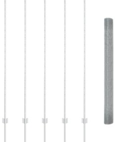 Conjunto de Cerca de Jardim Conjunto de 2 Aço Galvanizado