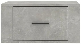 Mesa de cabeceira de parede 50x36x25 cm cinzento cimento