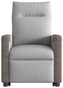 Poltrona elevatória de massagens tecido cinzento-nublado