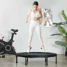 Trampolim Fitness Ø102 cm Trampolim Fitness Dobrável com Estrutura de Aço Antiderrapante Ø102x22 cm Azul