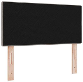 Cabeceira LED taupe estofada com botões de 90 cm