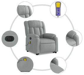Poltrona Rubi Elevatória com Massagens e Reclinação Elétrica em Tecido