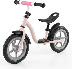 Bicicleta de Equilíbrio sem Pedais para Crianças, 86 x 41 x 51-56 cm, Guiador e Selim Reguláveis, Rosa