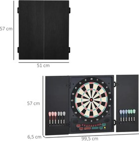 Alvo eletrônico digital para até 8 jogadores com 12 dardos e 30 pontas