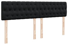 Cama com molas/colchão 180x200 cm veludo preto