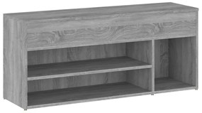 Banco sapateira 105x30x45 cm derivados madeira cinzento sonoma