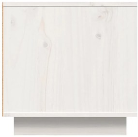 Móvel de TV 140x40x40 cm madeira de pinho maciça branco