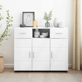 vidaXL Buffet com gaveta Branco 88.5 x 30.5 x 73 cm Madeira processada