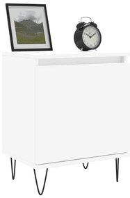 Mesas de cabeceira 2pcs 40x30x50 cm derivados de madeira branco