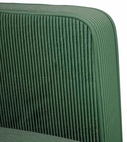 Poltrona com apoio de braços 54 cm tecido corduroy verde escuro