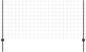 vidaXL Cerca e Poste Cinzeto 1 x 10 m Aço