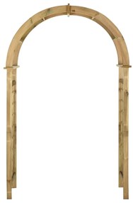 Arco em treliça madeira de pinho impregnada verde