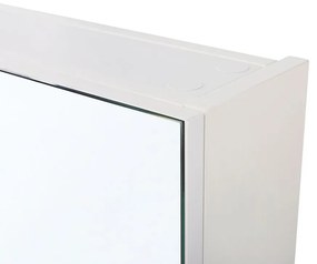 Armário de parede com espelho branco 80 x 70 cm NAVARRA Beliani