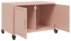 Móvel de TV 68x39x43,5 cm aço laminado a frio rosa