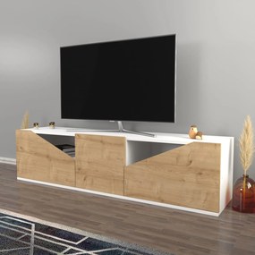 TV Stand Carson – Branco Carvalho – 160 cm x 35,3 cm x 40 cm