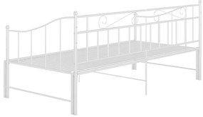 Estrutura sofá-cama de puxar 90x200 cm metal branco