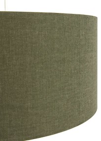 Candeeiro de suspensão branco com aba verde 50 cm - Combi 1 Moderno