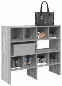 Sapateiras 2 pcs empilháveis 89,5x30x40 cm cinzento sonoma