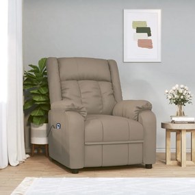 vidaXL Poltrona elevatória couro artificial cappuccino