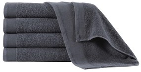 vidaXL Toalhas de banho 5 pcs algodão 450 g 70x140 cm antracite