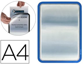 Moldura Porta-Anúncio Magnético Tarifold Din A4 em Pvc Cor Azul Pack de 2 Unidades
