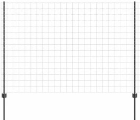 Cerca Euro com 10 Postes U Cinza 1.6x10 m Aço