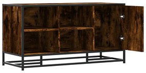 Banco para calçado carvalho fumado 100x40x53,5 cm madeira metal