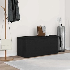 Banco de Armazenamento vidaXL Carvalho Preto 100x40x45 cm Madeira Reco