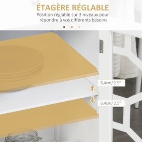 Carrinho de cozinha com Rodas 63 C x 45 P x 86 A cm gaveta, armário, toalheiro - branco