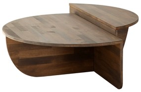Conjunto de Mesas de Café Podium - Cor Nogueira - 90x30x60cm e 85x30x3