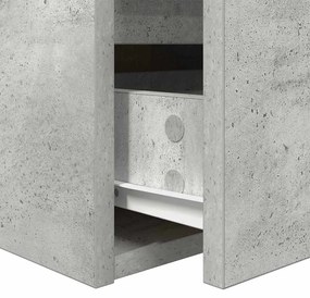 Mesa de cabeceira de parede 38x34x40 cm cinza cimento