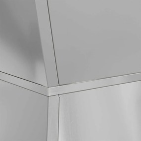 Vaso Pilastra de Jardim da com Tigela 35x35x73 cm em Aço Galvanizado