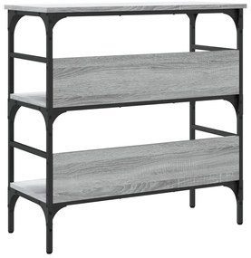 Mesa consola 75x32x75 cm derivados de madeira cinzento sonoma