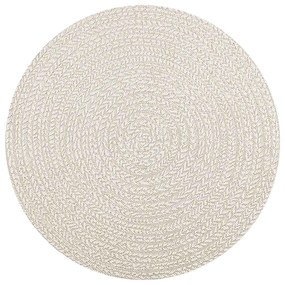 Tapete ZIZUR creme Ø 120 cm aspeto de juta interior e exterior