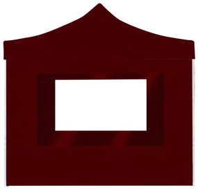 Tenda dobrável profissional com paredes alumínio 2x2 m bordô