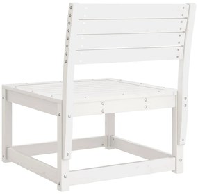 Sofá para jardim madeira de pinho maciça branco