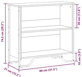 Estante 80x31x74,5 cm derivados de madeira carvalho sonoma