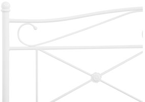 Cama de casal em metal branco 140 x 200 cm RODEZ Beliani