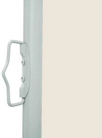 Toldo lateral retrátil para pátio 100x500 cm creme